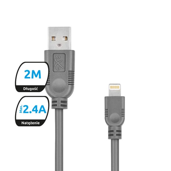 Kabel USB - Lightning EXC MOBILE Whippy, 2 m EXC