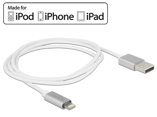 Kabel USB-Lightning iPhone, iPad, iPod DELOCK, 1 m Delock