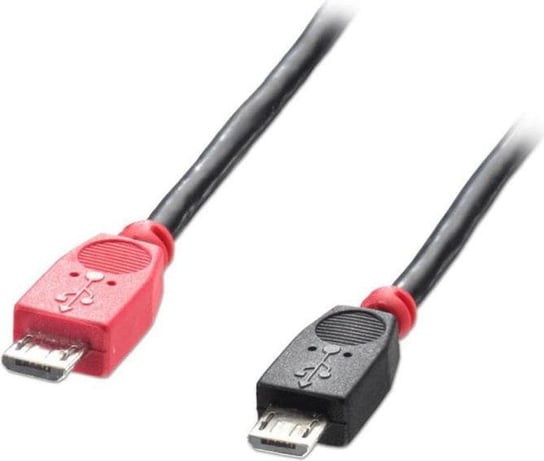 Kabel USB Lindy microUSB - microUSB 0.5 m Czarny (31758) Lindy