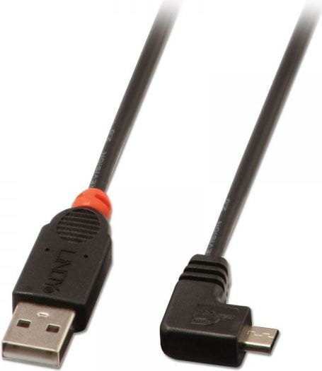 Kabel USB Lindy USB-A - microUSB 1 m Czarny (31976) Lindy