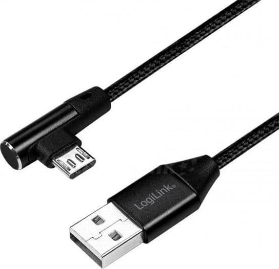 Kabel USB LogiLink USB-A - microUSB 0.3 m Czarny (CU0141) LogiLink