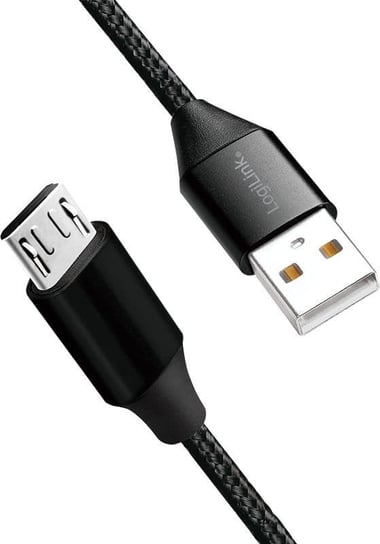 Kabel USB LogiLink USB-A - microUSB 0.3 m Czarny (CU0143) LogiLink