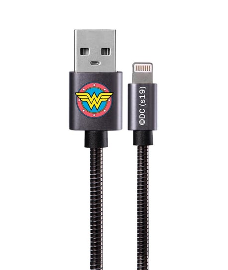 Kabel Usb Metal Wonder Woman 002 Do Iphone Lightning Dc Czarny DC COMICS
