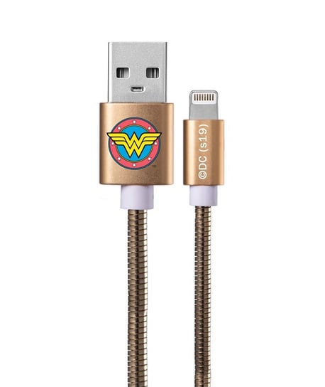 Kabel Usb Metal Wonder Woman 002 Do Iphone Lightning Dc Złoty DC COMICS