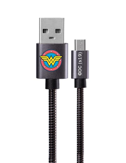 Kabel Usb Metal Wonder Woman 002 Do Micro-Usb Dc Czarny DC COMICS