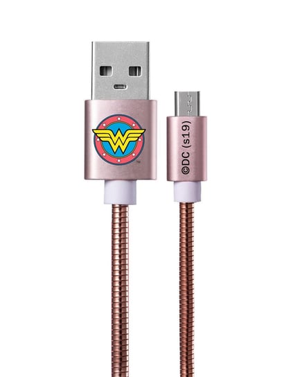 Kabel Usb Metal Wonder Woman 002 Do Micro-Usb Dc Rosegold DC COMICS