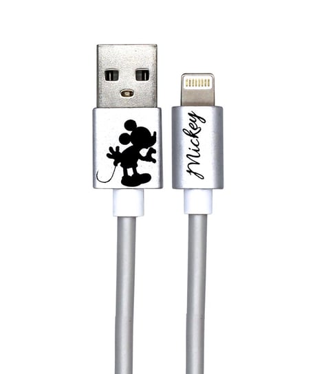 Kabel USB Mickey Mouse KISSING ALONE IP Disney Srebrny Disney