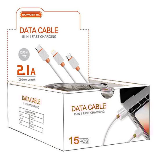 Kabel Usb Micro 2A Somostel Czarny 2000Mah Quick Charger 1M Powerline Sms-Bp03 15Szt Prezenter Inny producent
