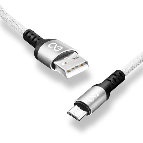 Kabel USB - micro USB eXc BRAID 1.2m, biały EXC