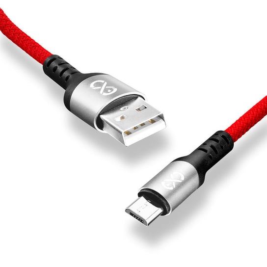 Kabel USB - micro USB eXc BRAID 1.2m, czerwony EXC