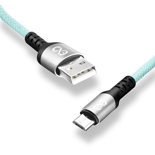 Kabel USB - micro USB eXc BRAID 1.2m, jasny niebieski EXC