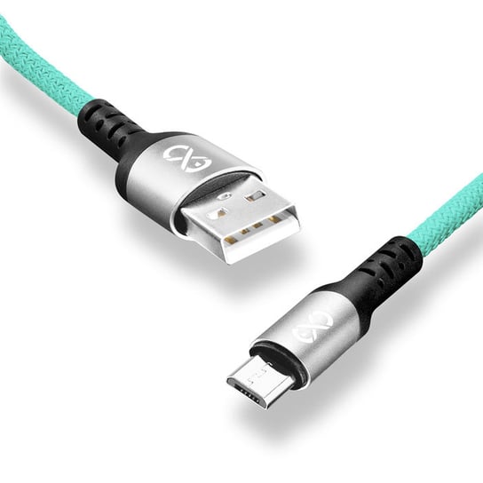 Kabel USB - micro USB eXc BRAID 1.2m, miętowy EXC