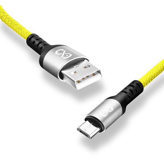 Kabel USB - micro USB eXc BRAID 1.2m, neonowy żółty EXC