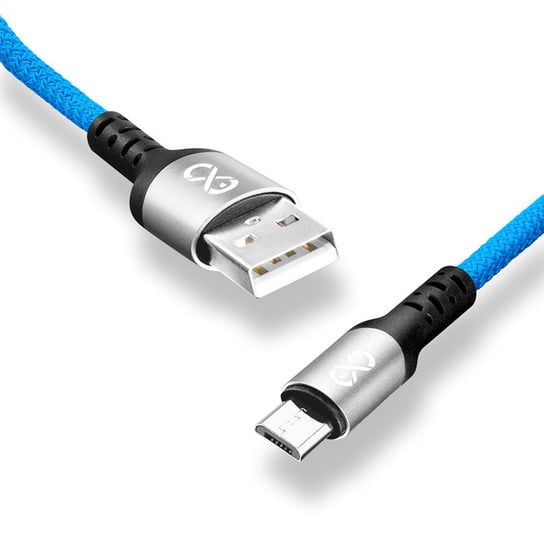 Kabel USB - micro USB eXc BRAID 1.2m, niebieski EXC