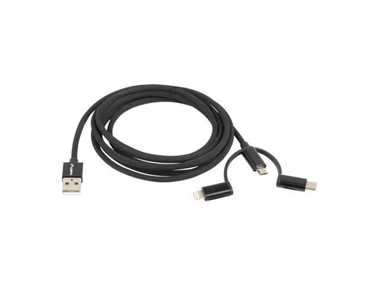 Kabel USB - micro USB/Lightning/USB-C LANBERG, 1 m Lanberg