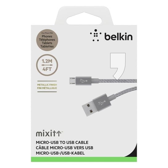 Kabel USB-microUSB BELKIN Mixit Up F2CU021bt04-GRY, 1.2 m Belkin