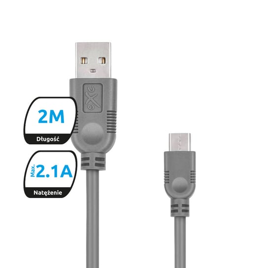 Kabel USB - microUSB EXC MOBILE Whippy, 0.9 m EXC