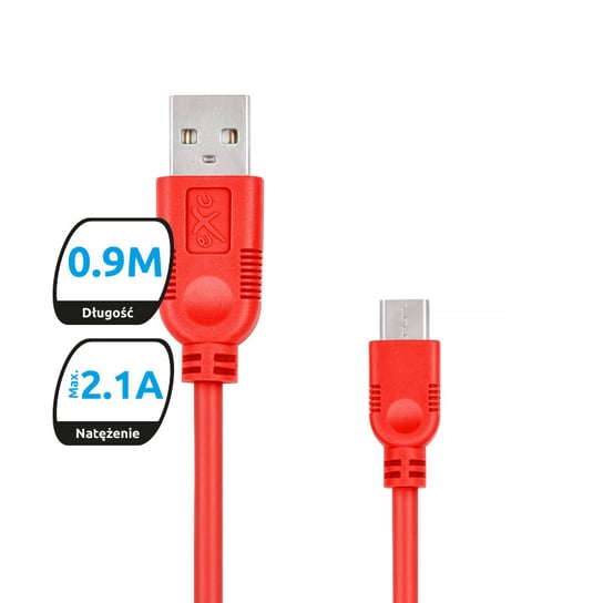 Kabel USB - microUSB EXC MOBILE Whippy, 0.9 m EXC