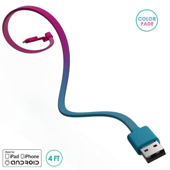Kabel USB - MicroUSB - Lightning BUQU Cordz Duo, 1.2 m BuQu