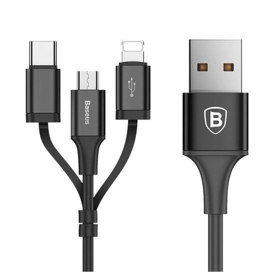 Kabel USB - microUSB/Lightning/USB-C 3w1 BASEUS Excellent, 1.2 m Baseus