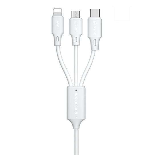 Kabel USB - microUSB/Lightning/USB-C WK DESIGN, 1.15 m WK Design