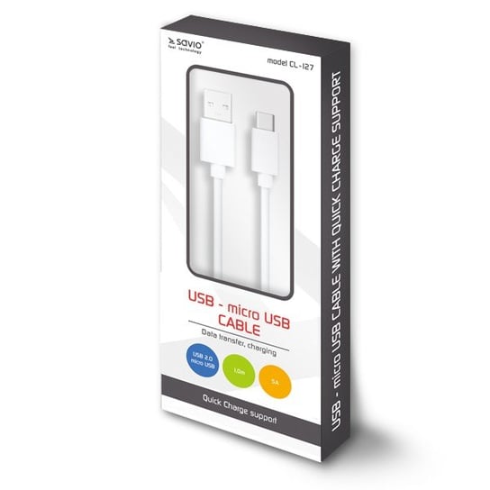 Kabel USB/microUSB Savio CL-127, 1 m SAVIO