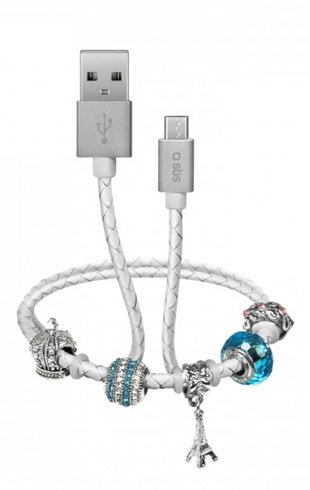 Kabel USB - microUSB SBS TESLCABLECHARMMICW, 0.39 m SBS