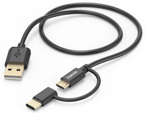 Kabel USB-microUSB/USB-C HAMA, 1 m Hama
