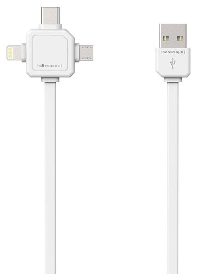 Kabel USB - microUSB/ USB-C/Lightning ALLOCACOC USBcable 9003WT/USBC15, 1.5m ALLOCACOC