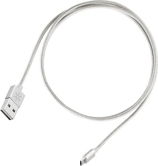 Kabel USB SilverStone USB-A - microUSB 1 m Srebrny (52009) Silverstone