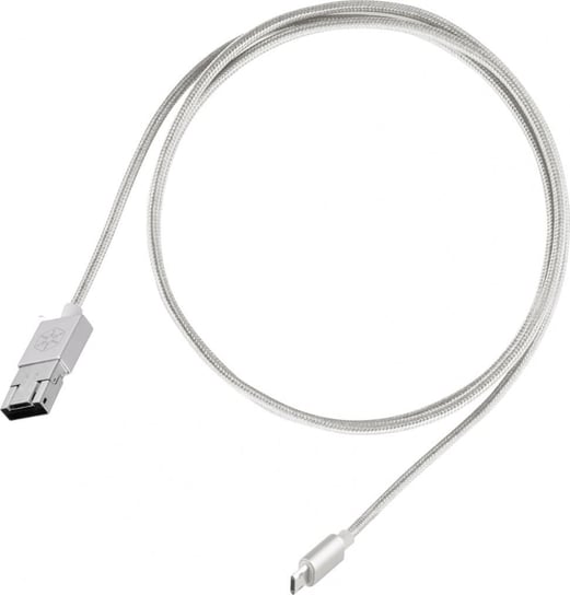 Kabel USB SilverStone USB-A - microUSB 1 m Srebrny (52012) Silverstone