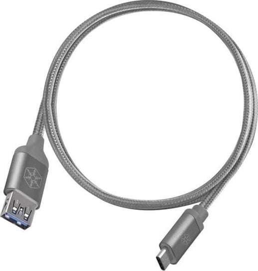 Kabel USB SilverStone USB-A - USB-C 0.5 m Szary (52032) Silverstone