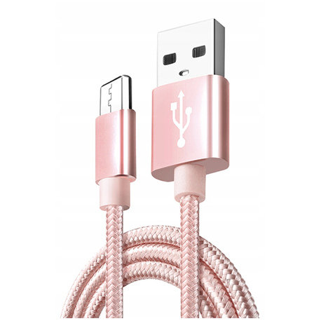 Kabel USB Typ-C do szybkiego ładowania QUICK CHARGE 3.0 - Różowy. EtuiStudio