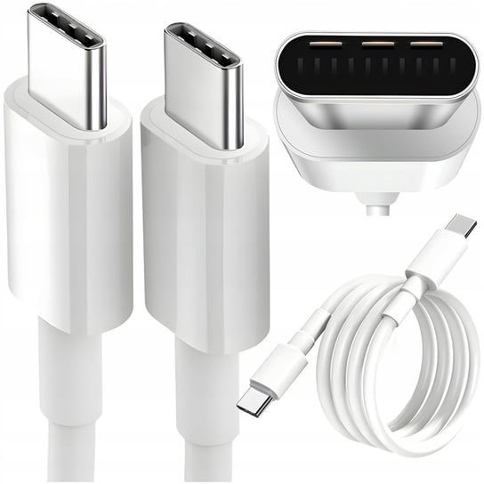 KABEL USB TYP-C DO TYP-C PD USB-C 3,6A BIAŁY 1M 100W SZYBKIE ŁADOWANIE Tele Inna marka