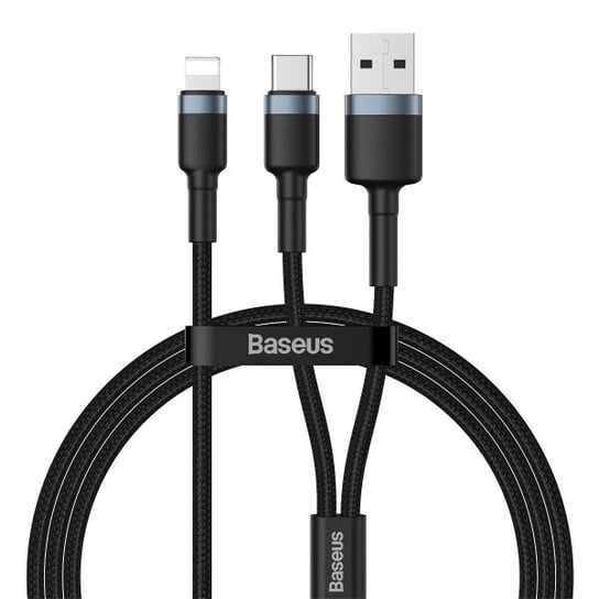 Kabel USB Typ C - Lightning BASEUS Cafule PD, 18W, 2.4A, 480 Mbps, 1.2m, czarno-szary Baseus