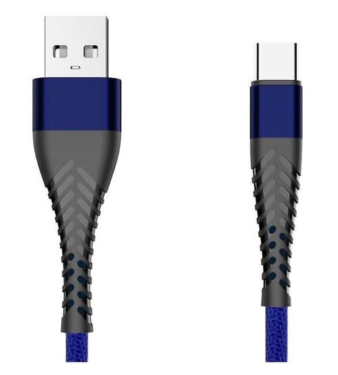 Kabel USB Typ-C z oplotem Spider (1.5 m, niebieski) Inna marka