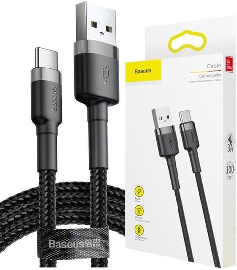Kabel USB USB-C 1 m 100 cm Krótki do Ładowarki Szybkiego Ładowania 3A QC Baseus