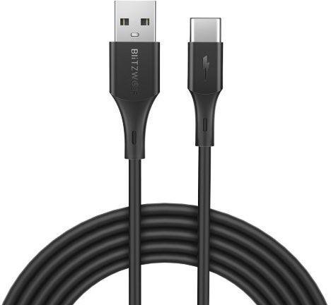Kabel USB - USB-C BLITZWOLF BW-TC15, Black, 1.8 m BlitzWolf
