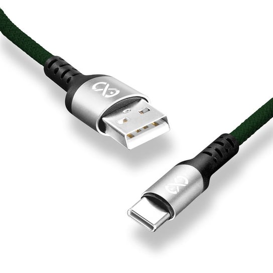 Kabel USB - USB-C eXc BRAID 1.2m, ciemno zielony EXC