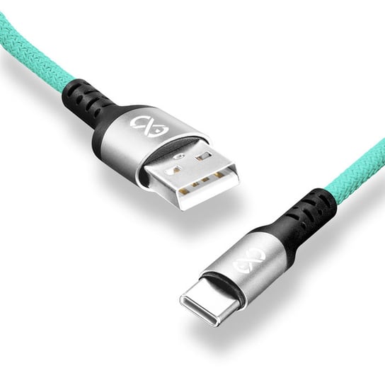 Kabel USB - USB-C eXc BRAID 1.2m, miętowy EXC