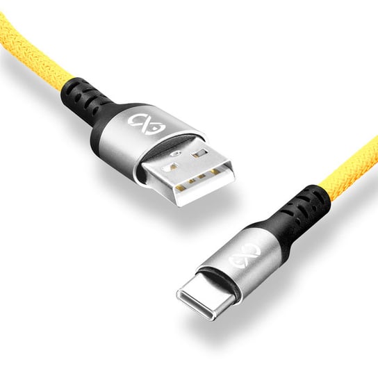 Kabel USB - USB-C eXc BRAID 1.2m, neon żółty EXC