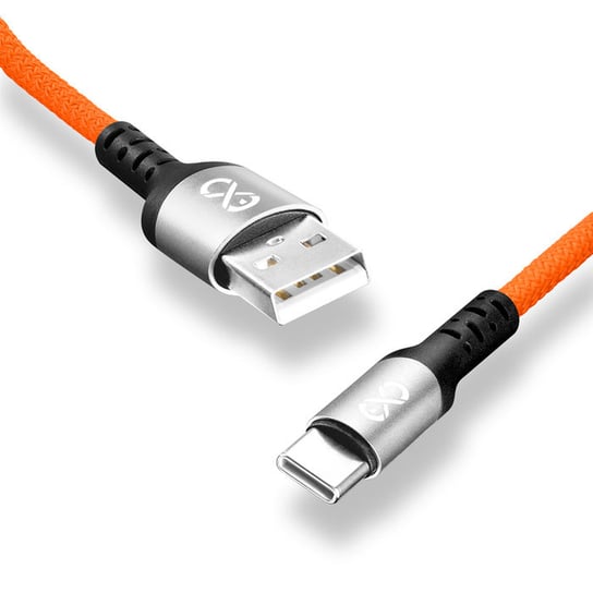 Kabel USB - USB-C eXc BRAID 1.2m, pomarańczowy EXC