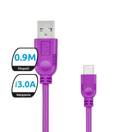 Kabel USB - USB-C EXC Whippy, 0.9 m EXC