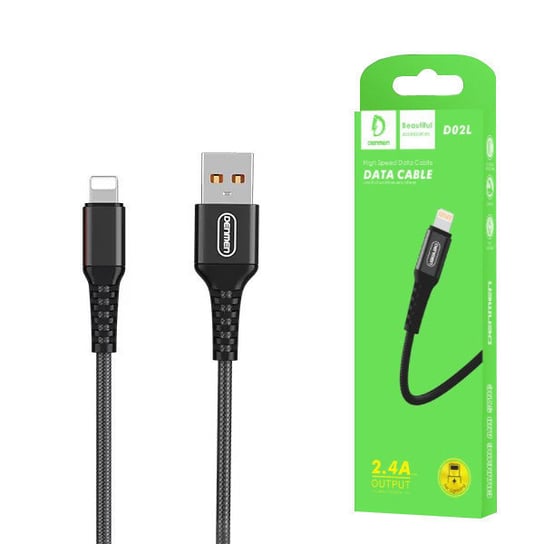 Kabel Usb Wzmacniany Oplot Iphone Denmen Czarny 1M D02L - Uszkodzone Pudełko Inny producent