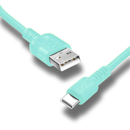 Kabel USB2.0-USB-C EXC WHIPPY,0.9m,jasno-niebieski EXC