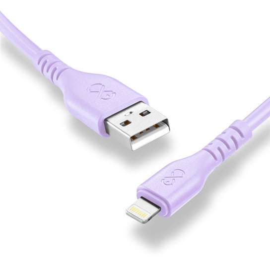 Kabel USBA-Lightning  BASIC 1.2m liliowy EXC