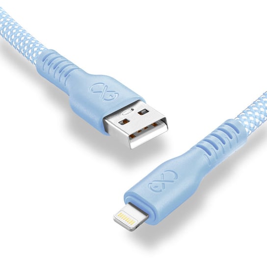 Kabel USBA-Lightning eXc IMMORTAL,0.9m, błękitny EXC