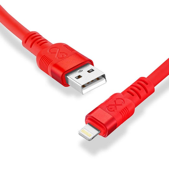 Kabel USBA-Lightning eXc WHIPPY Pro 0.9m krwista czerwień EXC