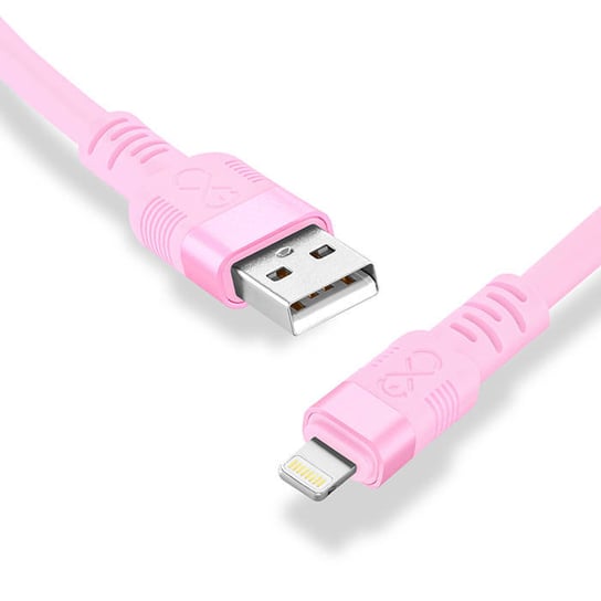 Kabel USBA-Lightning eXc WHIPPY Pro 0.9m pudrowy róż EXC