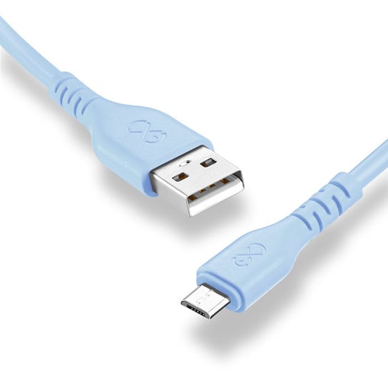 Kabel USBA-mUSB  BASIC 1.2m jasny niebieski EXC